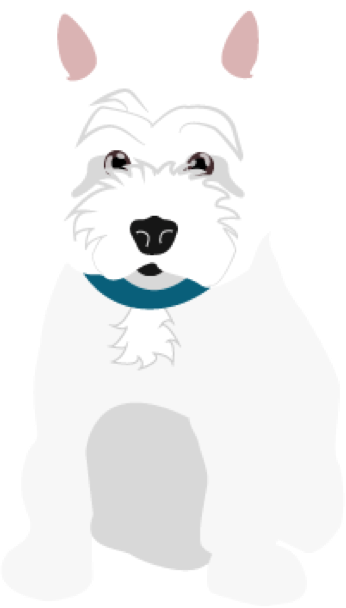 illustration of lulu the dog